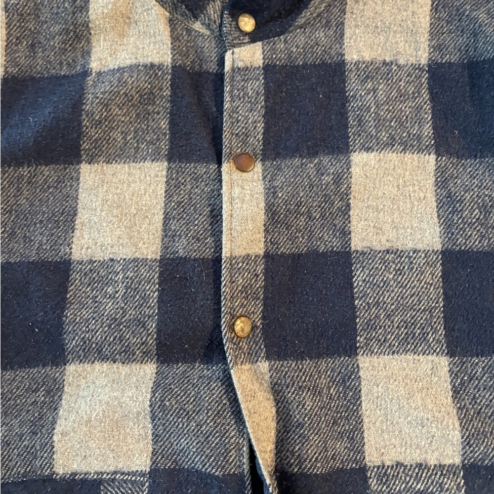 Vintage Zellers Plaid Reversible Vest Medium - Picture 6 of 6